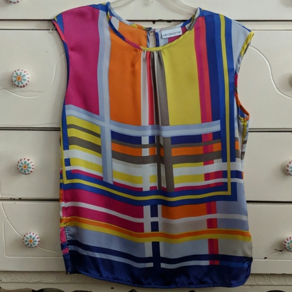 Liz Claiborne sleeveless blouse in fun colors